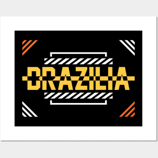 brazilia city building typography Posters and Art